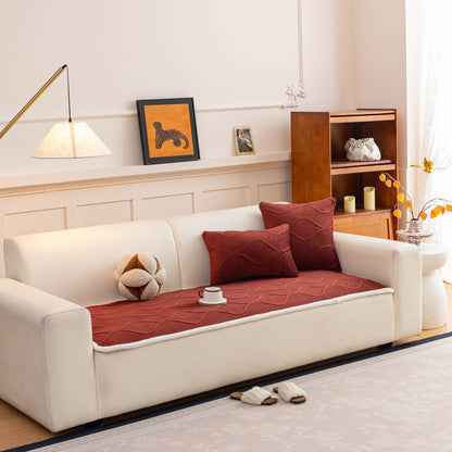 Thickened Crystal Velvet Sofa Cover, Non-Slip Quilted Couch Protector for Pets & Kids
