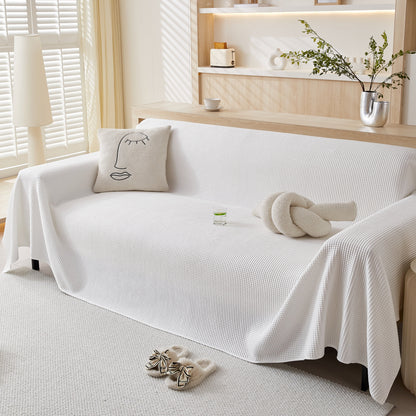 Cooling Comfy Throw Sofa Cover, Textured & Breathable, Multi-Use Decorative Couch Covers for Summer