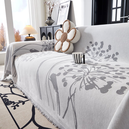 Dandelion Blanket Throw for Sofas Chenille Furniture Couch Cover, Couch Cushion Cover for Kids, Pets