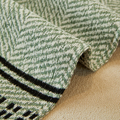 Reversible Herringbone Sofa Cover, 2-in-1 Classic British Throw Blanket for Couch