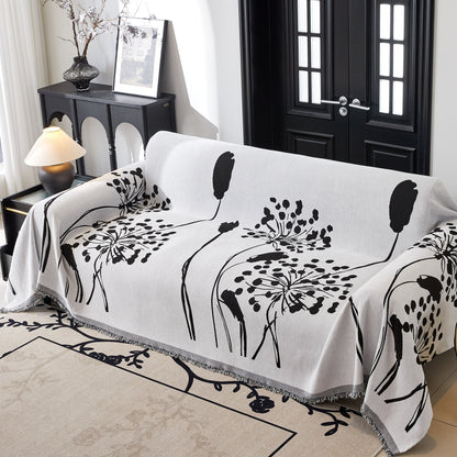 Dandelion Blanket Throw for Sofas Chenille Furniture Couch Cover, Couch Cushion Cover for Kids, Pets