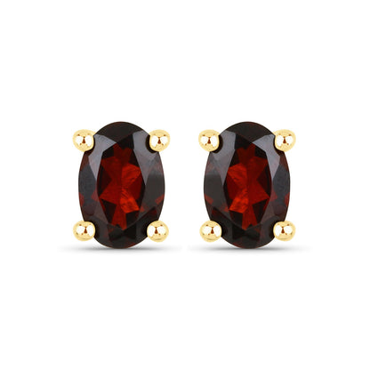 1.02 Carat Genuine Garnet .925 Sterling Silver Earrings