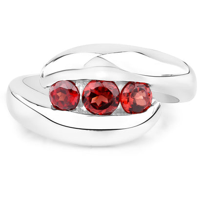 0.74 Carat Genuine Garnet .925 Sterling Silver Ring