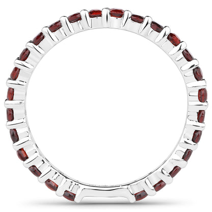 1.04 Carat Genuine Garnet .925 Sterling Silver Ring