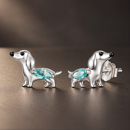 925 Sterling Silver White Gold Plated Transparent Glass Enamel 0.7 x 1.0 cm Earrings for Women