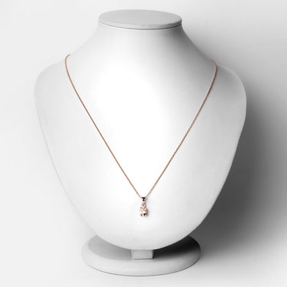 0.70 Carat Genuine Morganite .925 Sterling Silver Pendant