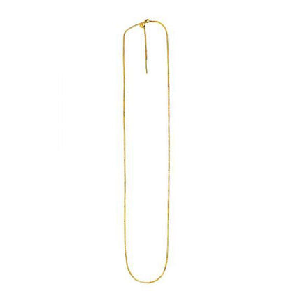 Endless Adjustable Box Chain in 14k Yellow Gold (0.95 mm)