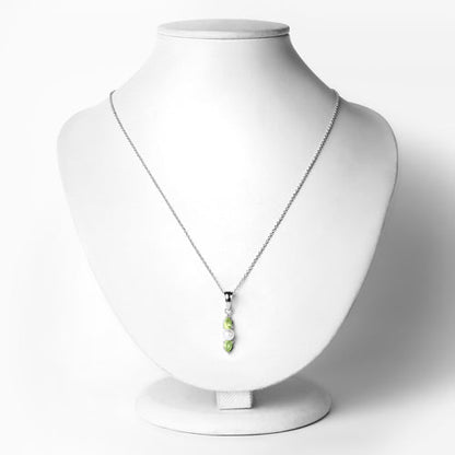 1.40 Carat Genuine Peridot and Pearl .925 Sterling Silver Pendant