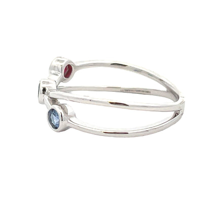 .31ct Sapphire Ruby Ring 14KT White Gold