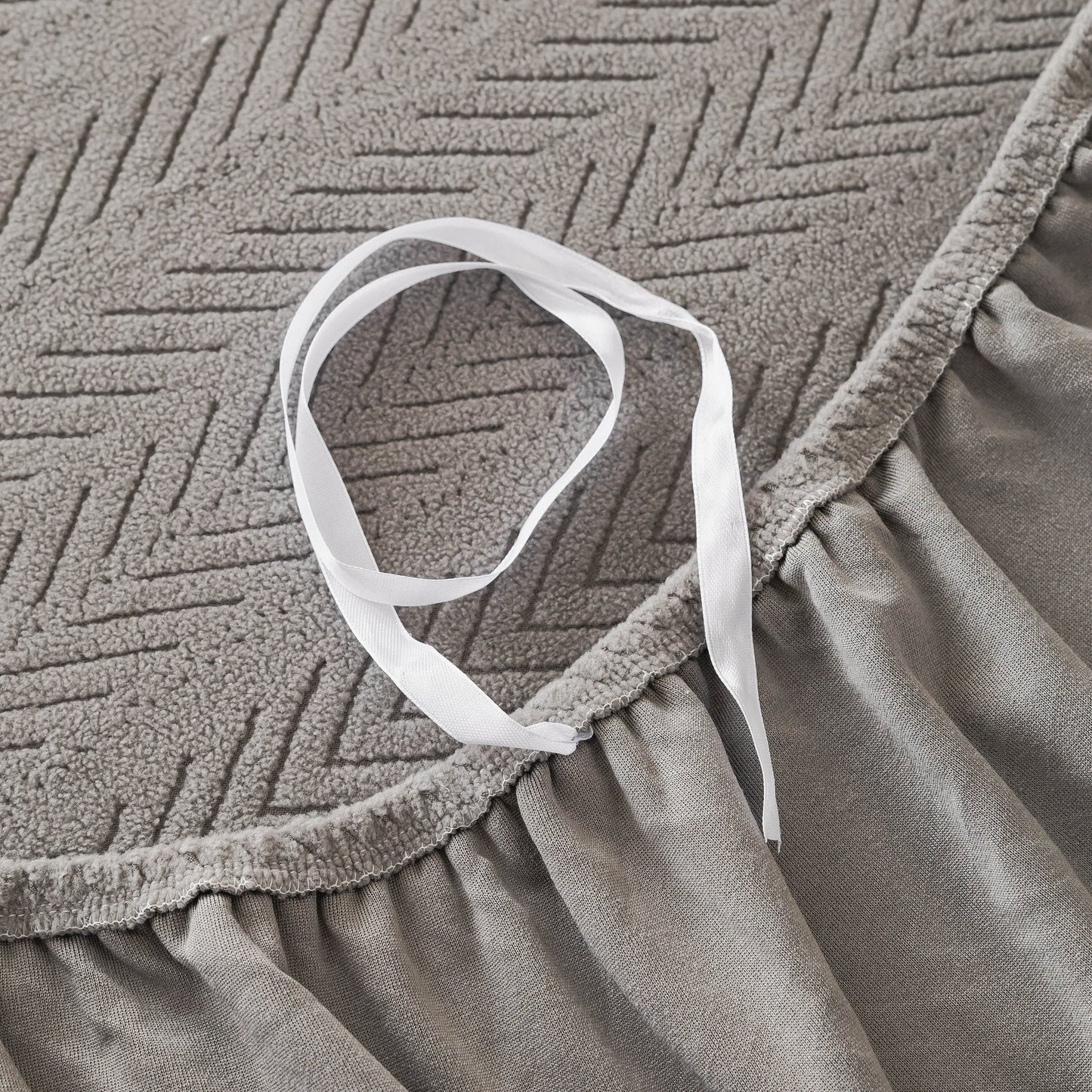 High Stretch Herringbone Textured Slipcover for Standard & L-Shaped Sectional Couches