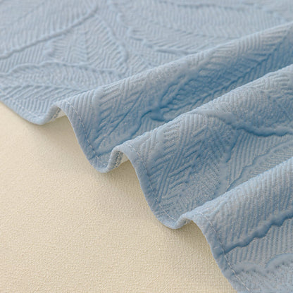Durable Cooling Couch Cover for Dogs Textured Chic Leaf Summer Throw Cover Blanket