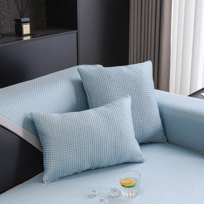 Non-Slip Cooling Breathable Couch Protector Towel, Lightweight Slipcover for Sofas