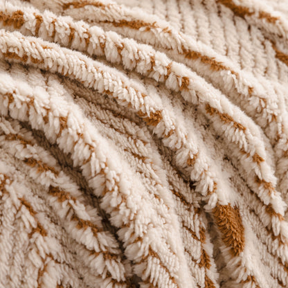 Thick Plush Sofa Cover Throw for Couch, 3D Textured Herringbone Washable Slipcover