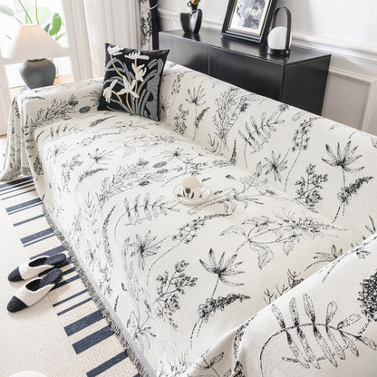 Chenille Giverny Couch Cover, Cozy Blankets for Sofa and Couch, Slip Covers for Couch Sectional