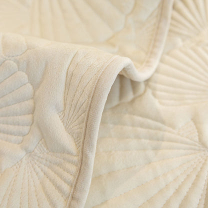 Plush Quilted Padded Sofa Cover, Non-Slip Seashell Couch Protector for Pets & Kids
