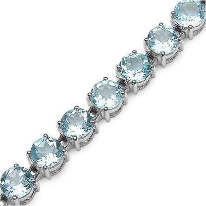 31.08 Carat Genuine Blue Topaz .925 Sterling Silver Bracelet