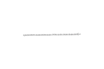 14K White Gold 1.0 Cttw Invisible-Set Princess Diamond Tennis Bracelet (H-I Color, SI1-SI2 Clarity) - 7"