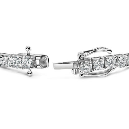 14K White Gold 2.00 Cttw Lab-Grown Round Diamond Four-Prong Tennis Bracelet