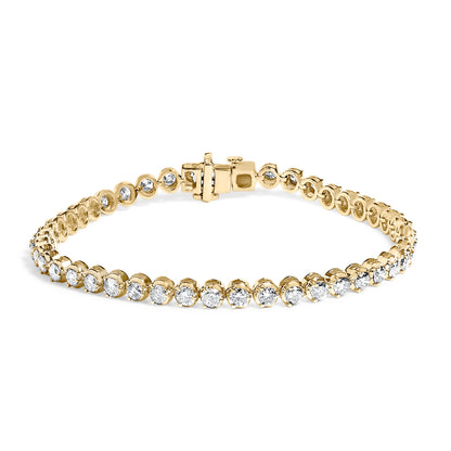10K Yellow Gold 5.0 Cttw Diamond Tennis Bracelet