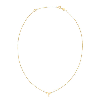 14K Yellow Gold Aries Necklace
