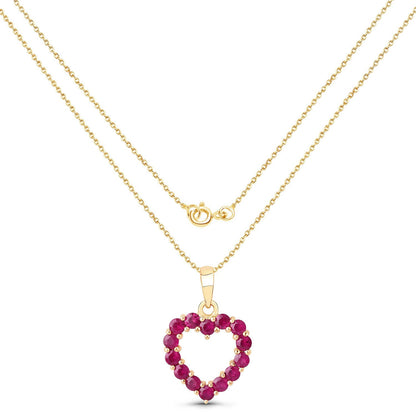0.43 Carat Genuine Ruby 10K Yellow Gold  Pendant