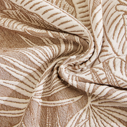 Tropical Botanical Leaf Texture Furniture Protector Blanket Soft Breathable Sofa Cover