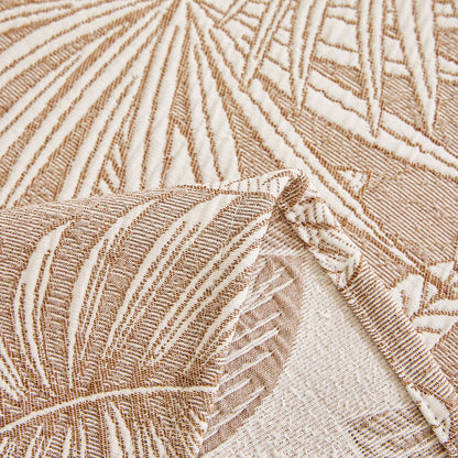 Tropical Botanical Leaf Texture Furniture Protector Blanket Soft Breathable Sofa Cover