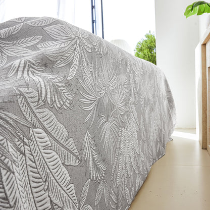 Tropical Botanical Leaf Texture Furniture Protector Blanket Soft Breathable Sofa Cover