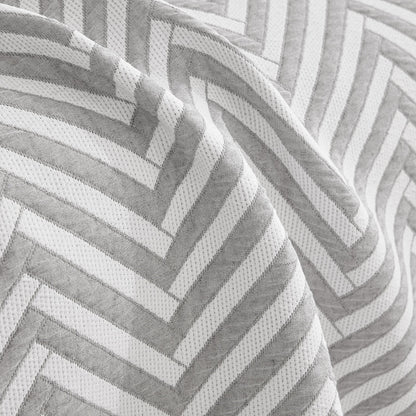 Three Layer Woven Soft Breathable Sofa Cover Blanket, Textured Chevron Couch Cover