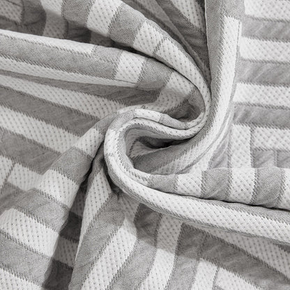 Three Layer Woven Soft Breathable Sofa Cover Blanket, Textured Chevron Couch Cover