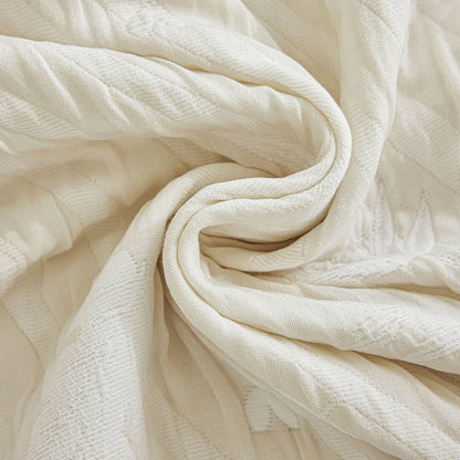 Soft Breathable Sofa Cover Blanket,Botanical Embossed Furniture Protector Throw Cover