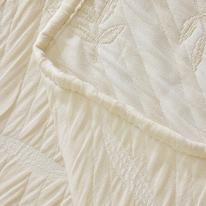 Soft Breathable Sofa Cover Blanket,Botanical Embossed Furniture Protector Throw Cover