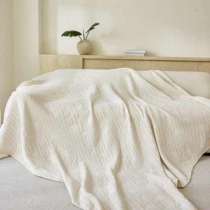 Soft Breathable Sofa Cover Blanket,Botanical Embossed Furniture Protector Throw Cover
