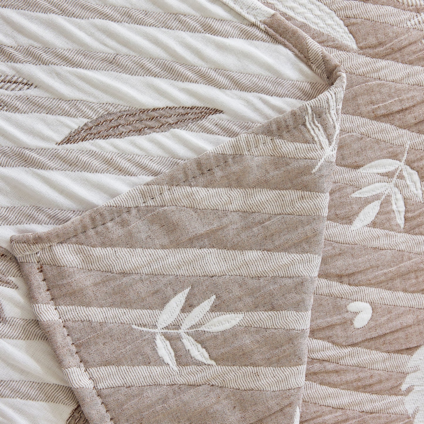 Soft Breathable Sofa Cover Blanket,Botanical Embossed Furniture Protector Throw Cover