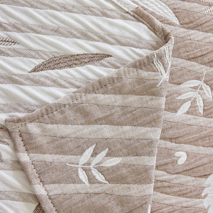 Soft Breathable Sofa Cover Blanket,Botanical Embossed Furniture Protector Throw Cover