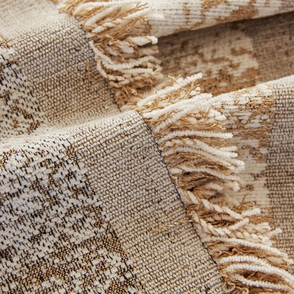 Soft Chenille Sofa Cover, Textured Abstract Couch Protector Cover with Vintage Pattern