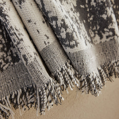 Soft Chenille Sofa Cover, Textured Abstract Couch Protector Cover with Vintage Pattern