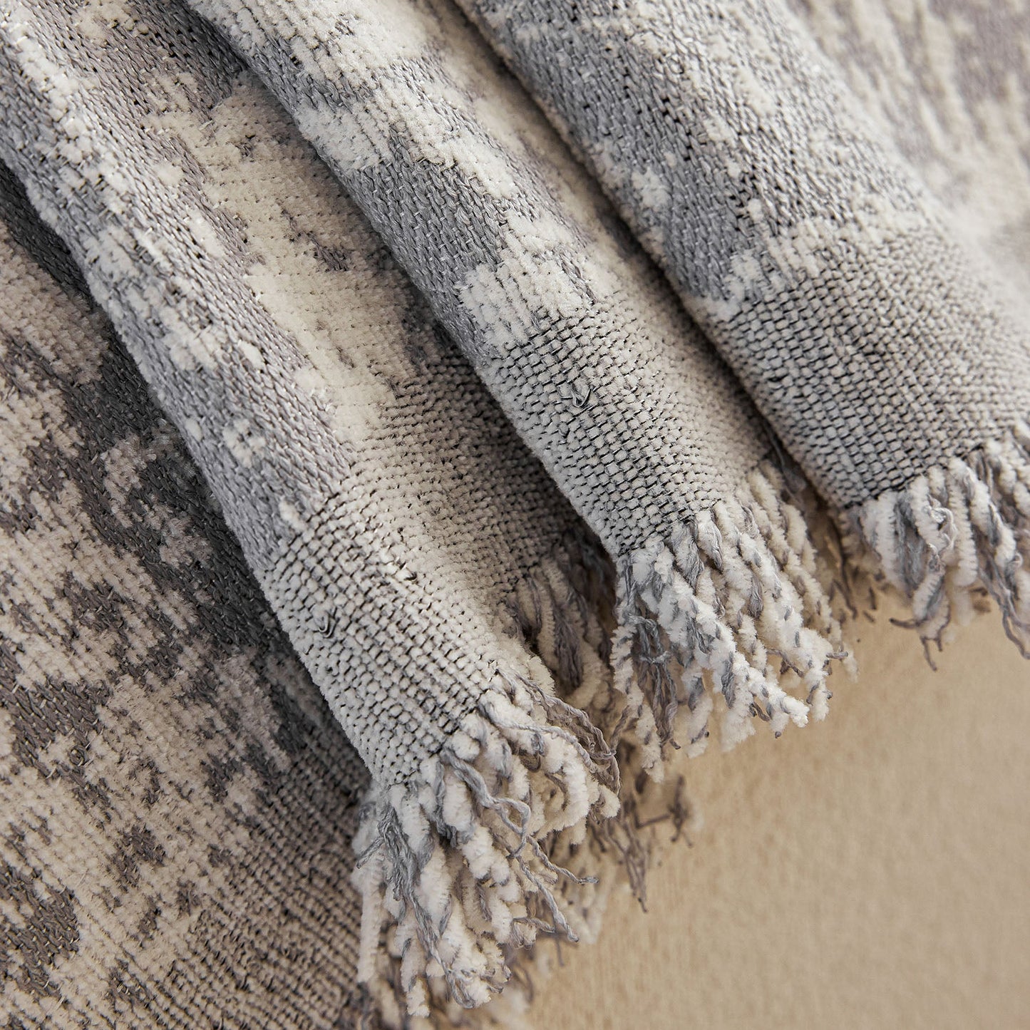 Soft Chenille Sofa Cover, Textured Abstract Couch Protector Cover with Vintage Pattern