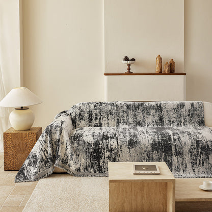 Soft Chenille Sofa Cover, Textured Abstract Couch Protector Cover with Vintage Pattern