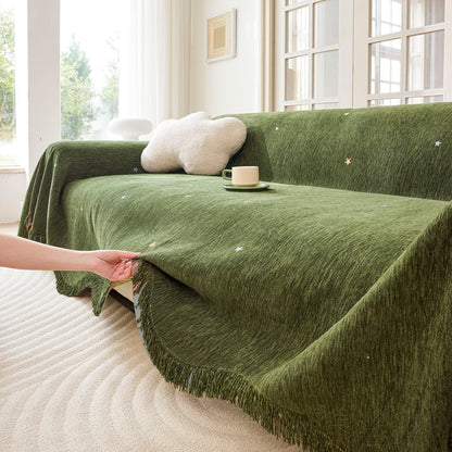 Soft Jacquard Sofa Cover for Dogs, Boho Chenille Sofa Slipcover for Pets Washable