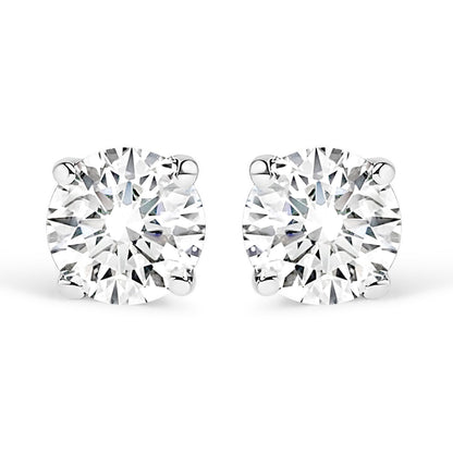 14K Yellow Gold 1.0 Cttw Lab Grown Diamond Solitaire Stud Earrings
