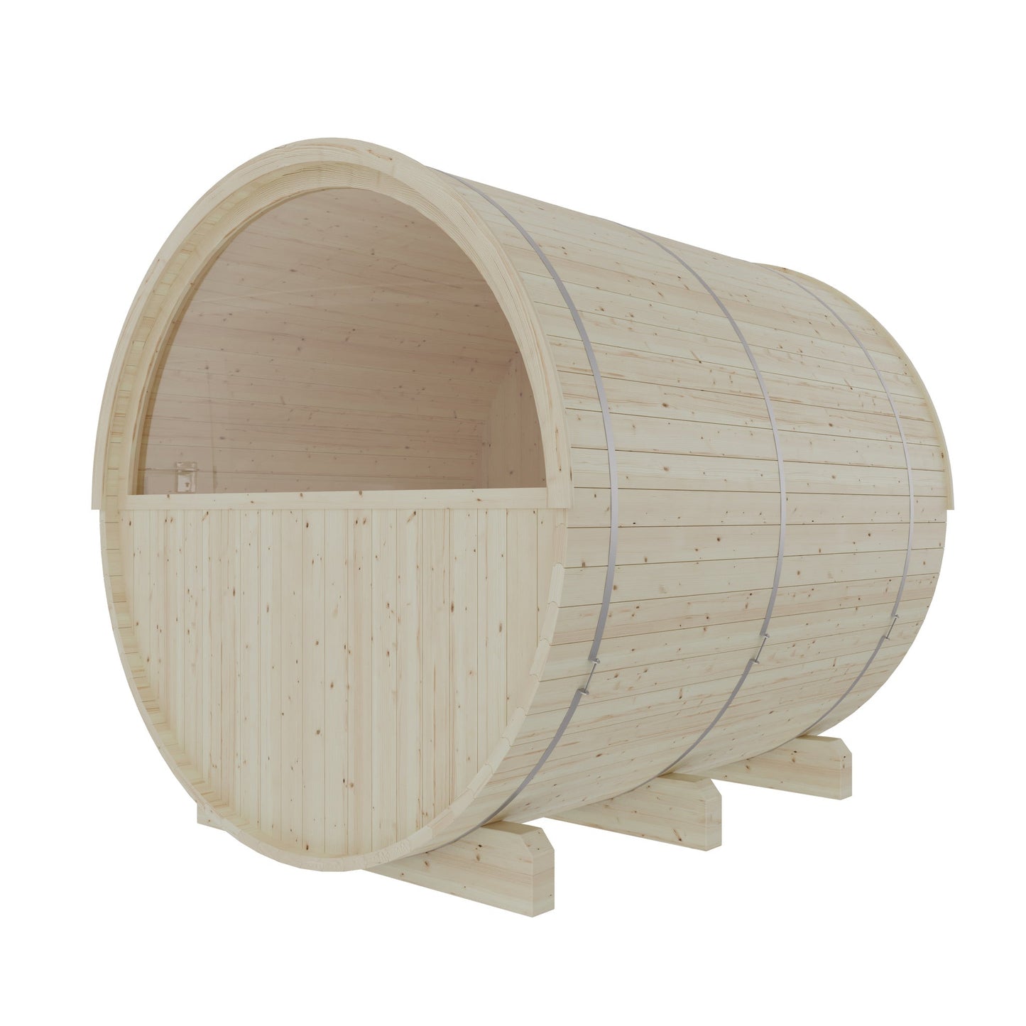 Helsinki Finnish Barrel Sauna with Terrace and WiFi Heater - Finnish Sauna Builders