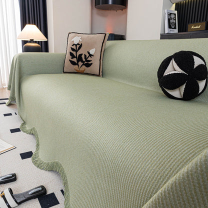 Soft Decorative Throw for Sofa and Loveseat, Textured Sofa Cover Blanket for Couch
