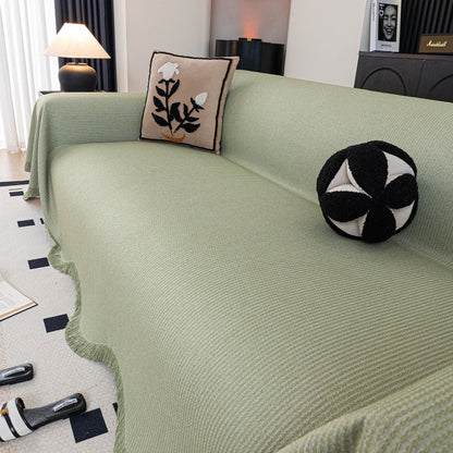 Soft Decorative Throw for Sofa and Loveseat, Textured Sofa Cover Blanket for Couch