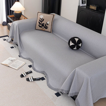 Soft Decorative Throw for Sofa and Loveseat, Textured Sofa Cover Blanket for Couch