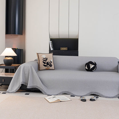 Soft Decorative Throw for Sofa and Loveseat, Textured Sofa Cover Blanket for Couch