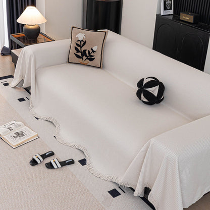 Soft Decorative Throw for Sofa and Loveseat, Textured Sofa Cover Blanket for Couch