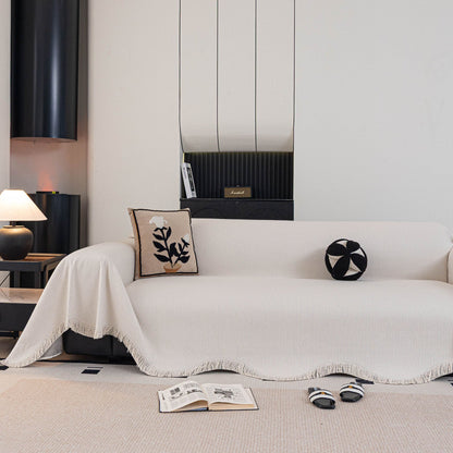 Soft Decorative Throw for Sofa and Loveseat, Textured Sofa Cover Blanket for Couch