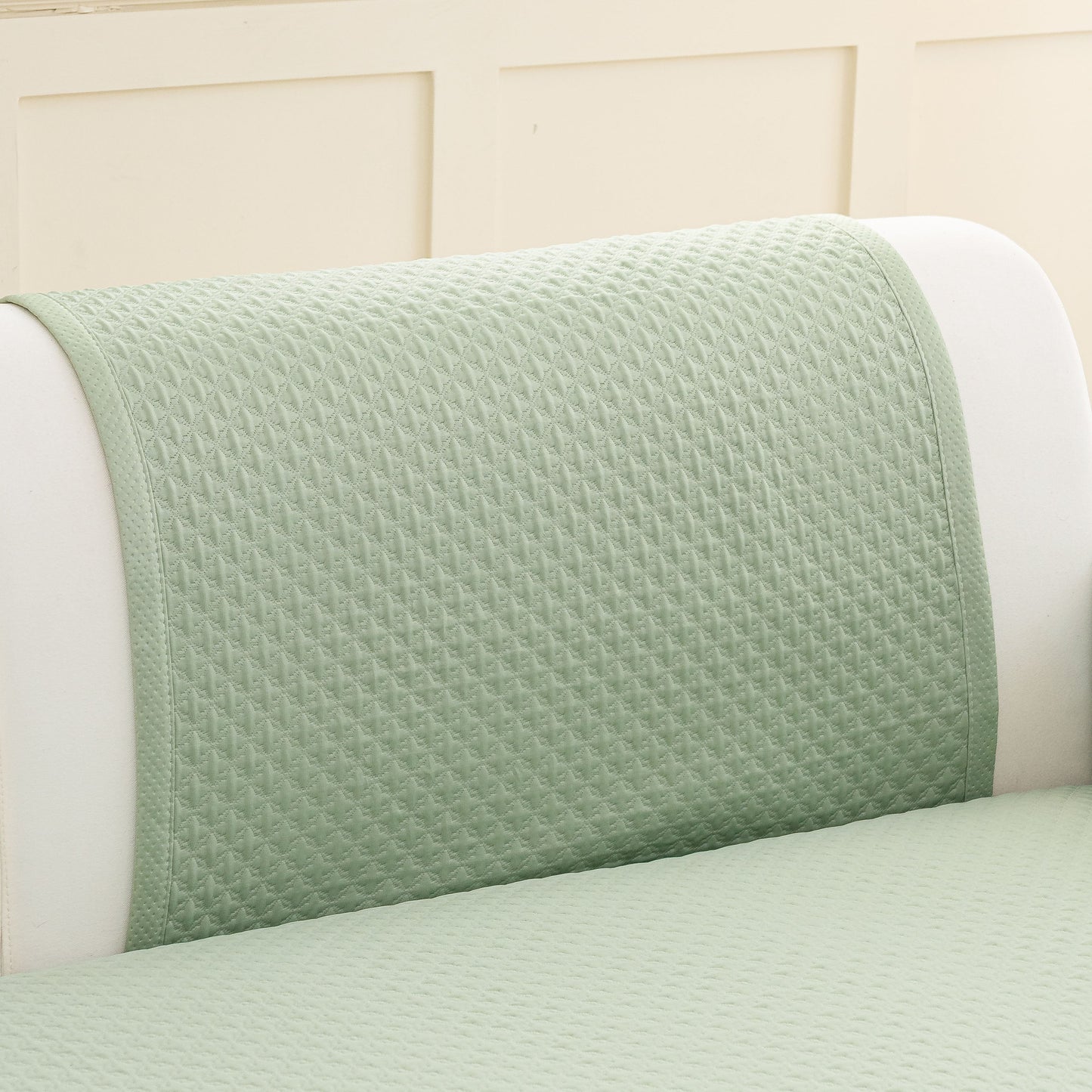 Non-Slip Diamond Quilted Sofa Cover, Separate Pieces Sectional Couch Protector