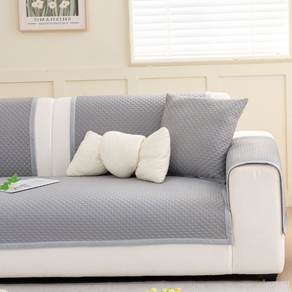 Non-Slip Diamond Quilted Sofa Cover, Separate Pieces Sectional Couch Protector